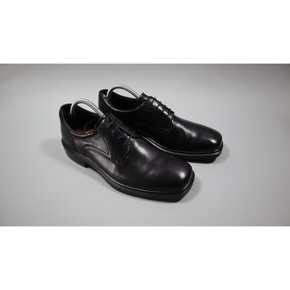 ECCO Helsinki 2 Plain Toe Derby Oxford Dress Shoes Black Leather Size 9-9.5 main image 3
